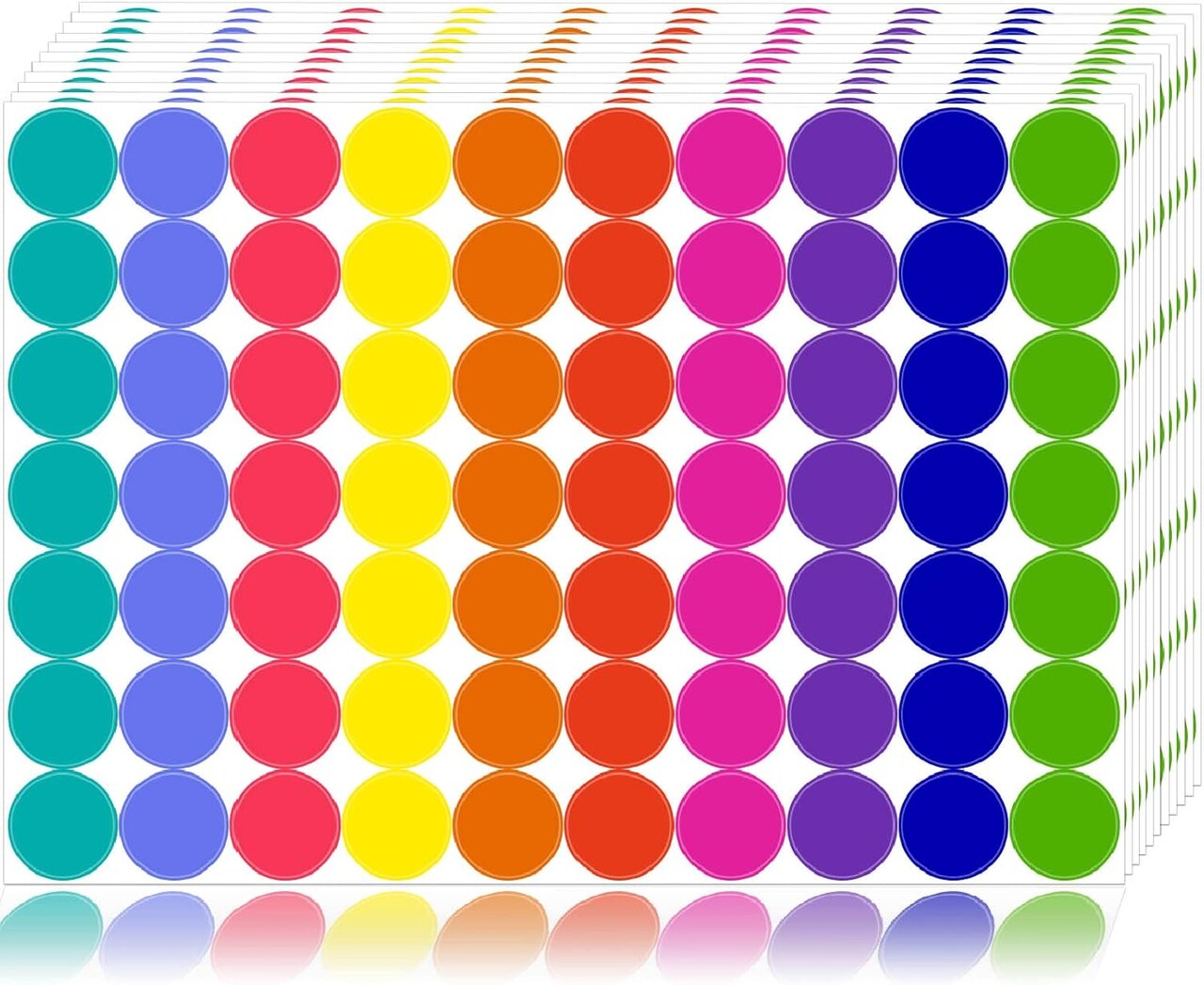 1400 PCS Colored Dot Stickers Round Color Coding Labels Circle Dots Labels Price Stickers